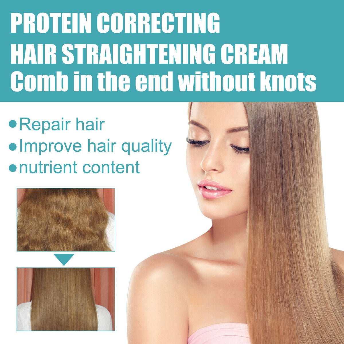 Protein Hair Straightening Cream Silk & Gloss 60ml - Straighten & Shine