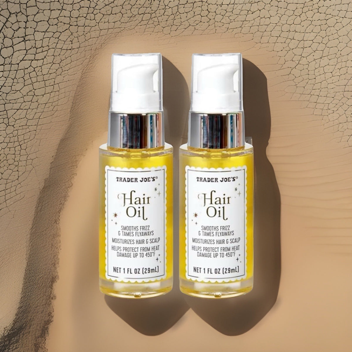 Hair Oil Set - Moisturizing Argan & Moringa Oils for Frizz Control, Shine & Heat Protection, 2 Pack 1 oz