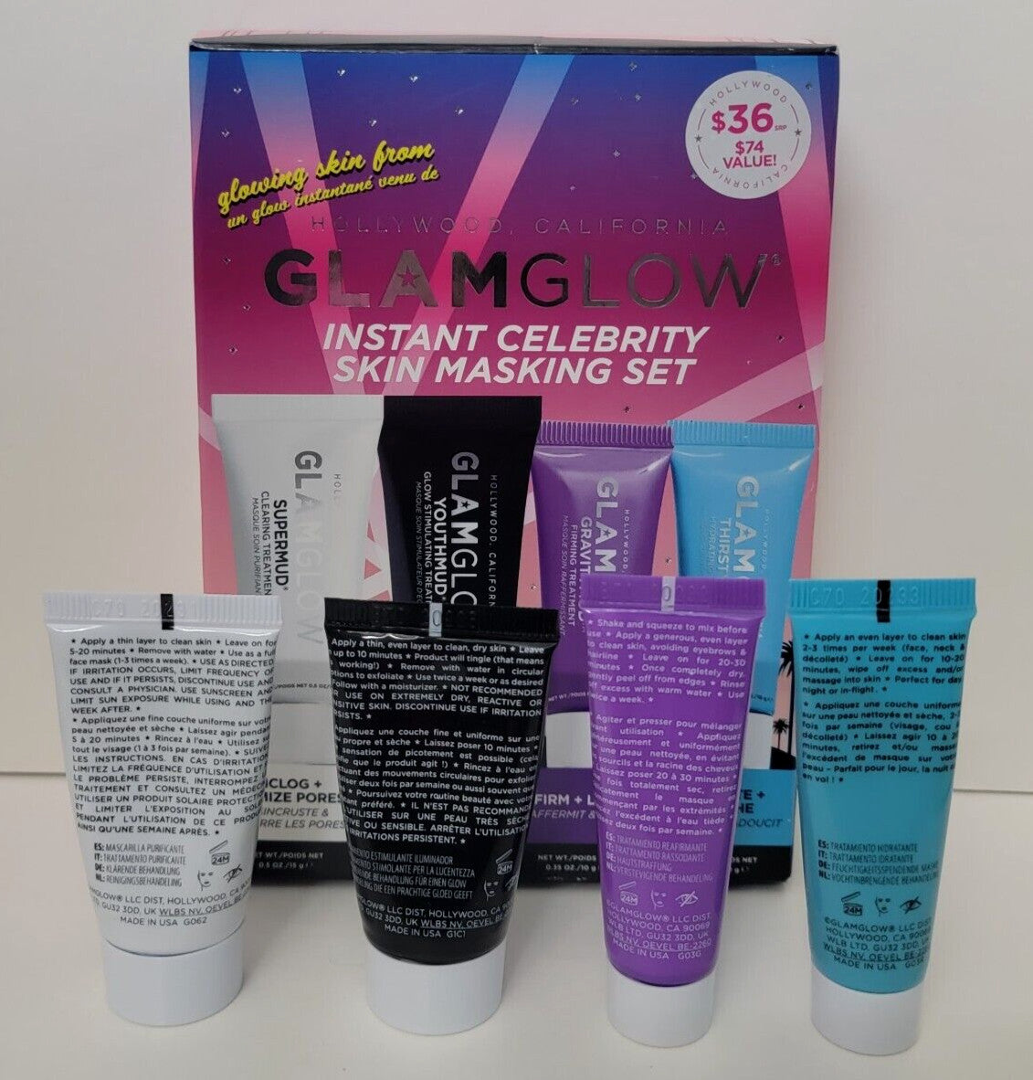 Skin Care Mud Mask Travel Set - 4 Treatments