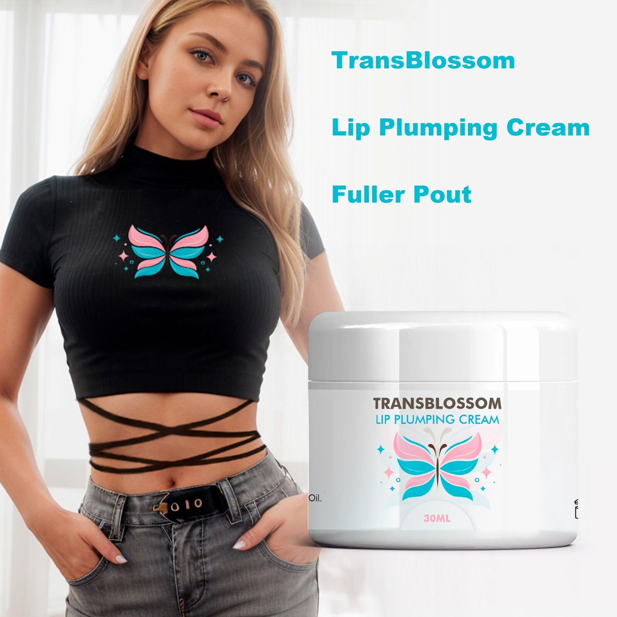 Lip Plumping Cream - Natural Hydrating Lip Enhancer 30ml