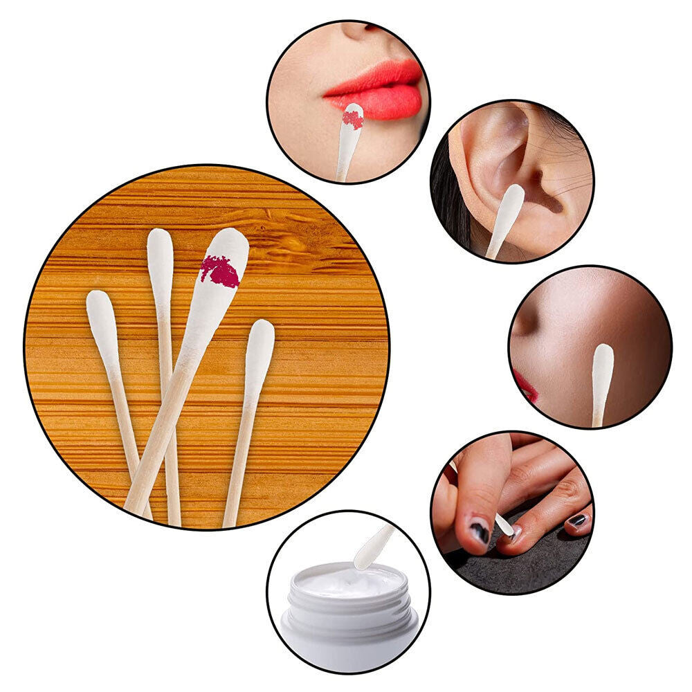 Long Wooden Handle Cotton Swabs - Bulk Cleaning Applicators Wholesale