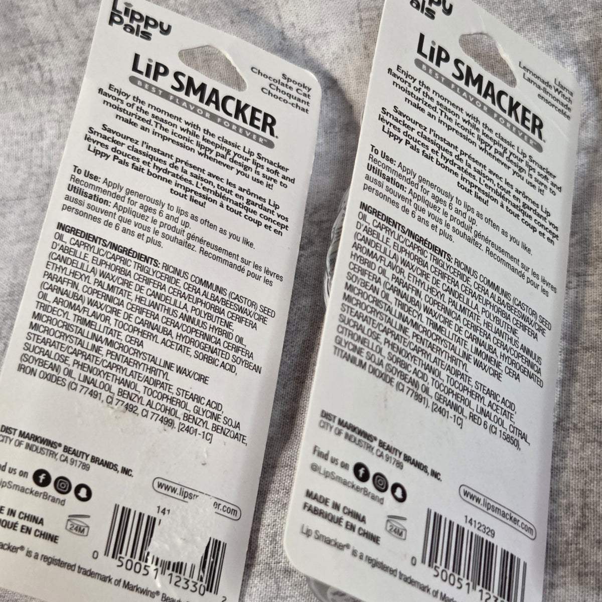 Halloween Lip Balm Set - Unicorn, Cat, Llama, Bear, Chocolate & Lemonade Flavors