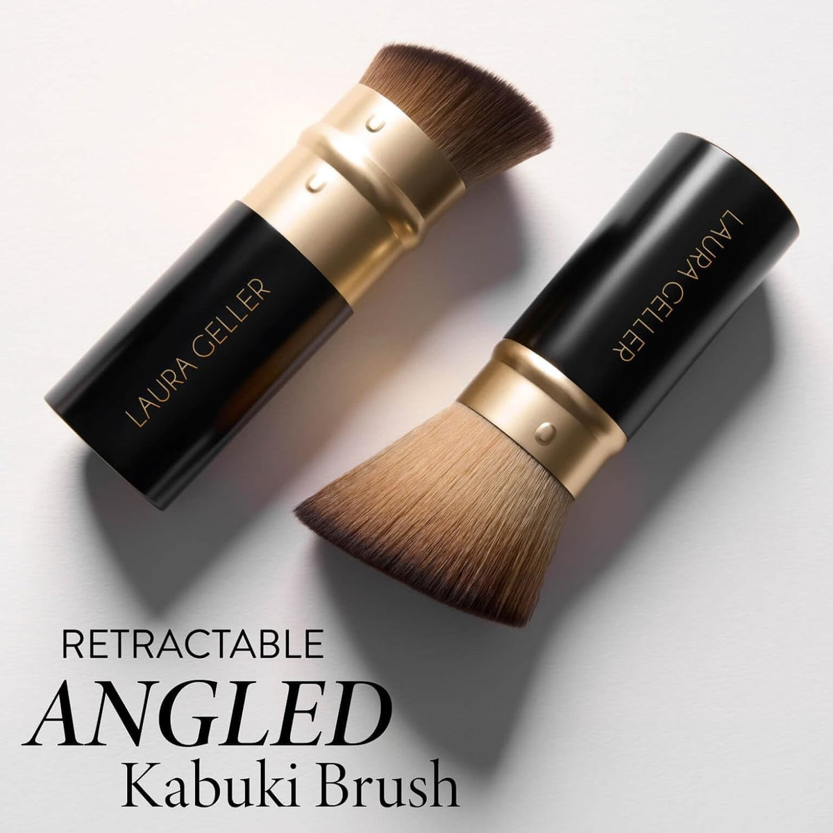 Retractable Angled Kabuki Brush for Flawless Makeup Application