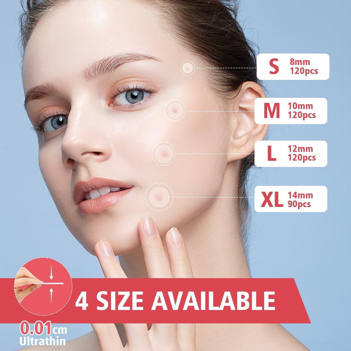 Acne Pimple Patches for Face, 450 Count - Hydrocolloid