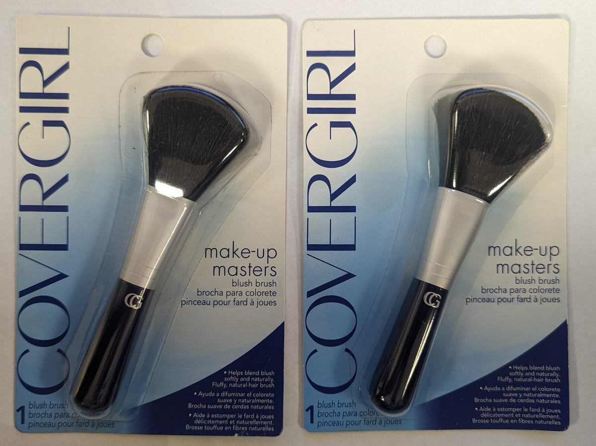 Set of 2 Makeup Blush Brushes - Cosmetic Tools for Face Application
