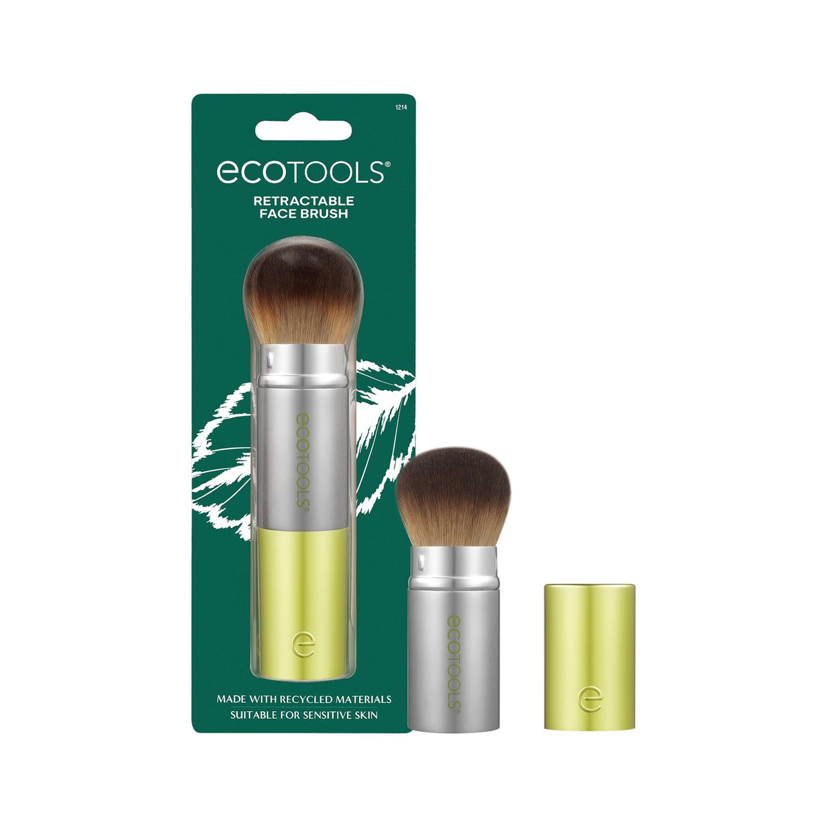 Retractable Kabuki Makeup Brush - Travel-Friendly, Eco-Friendly & Vegan