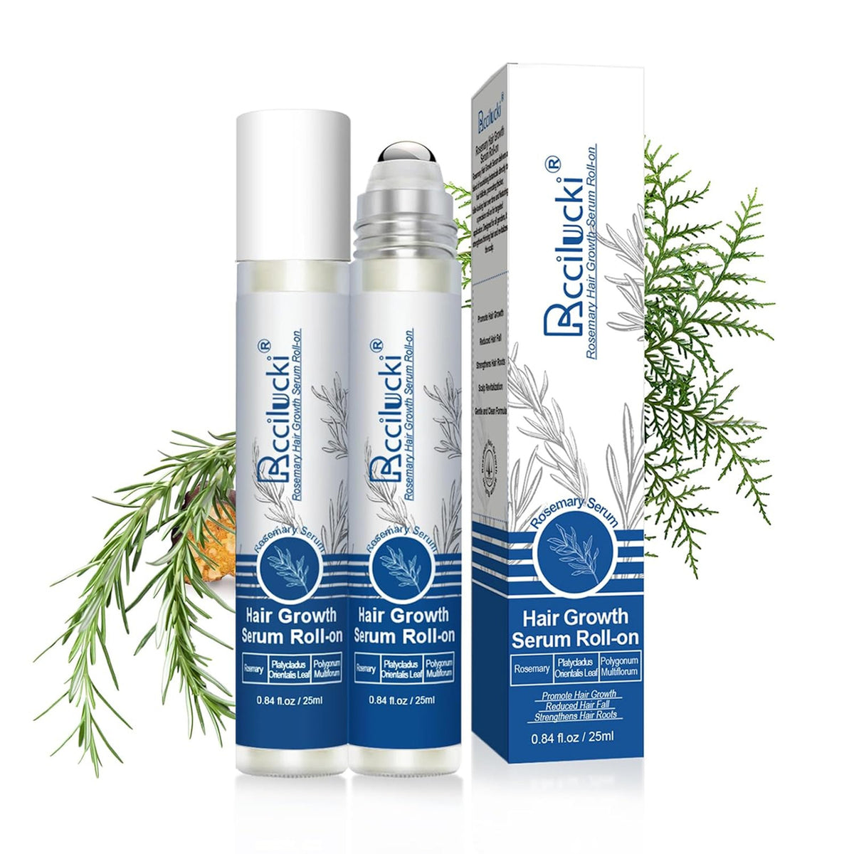Rosemary Hair Growth Serum Roll-On 25ml – 2 Pack