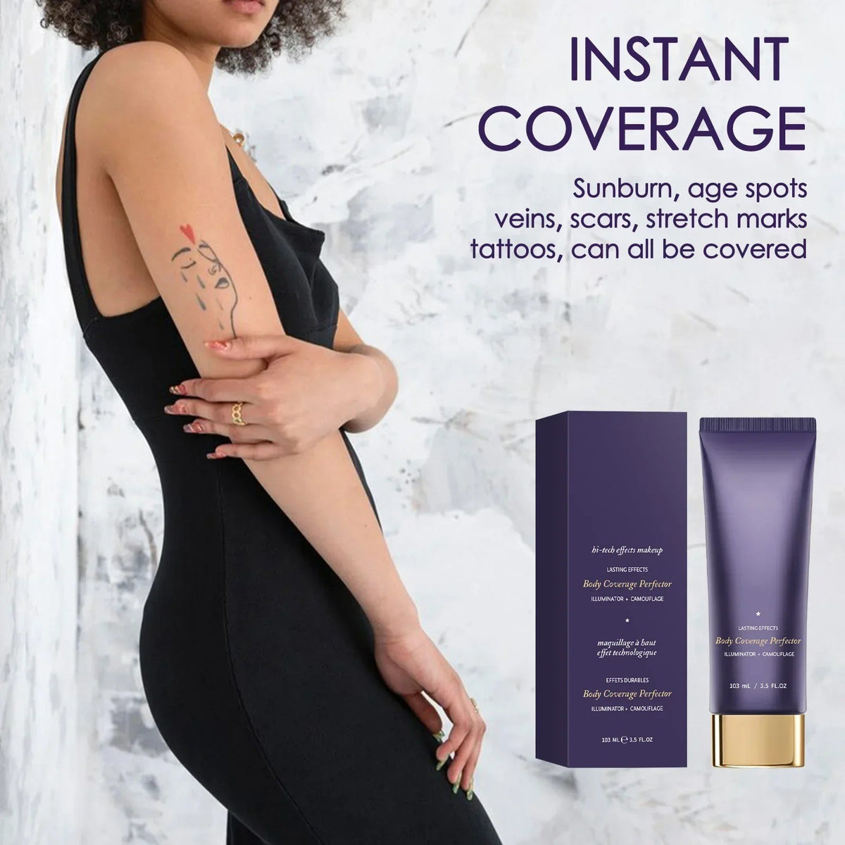 Full Coverage Waterproof Body Foundation Concealer 103ml | 4 Shades