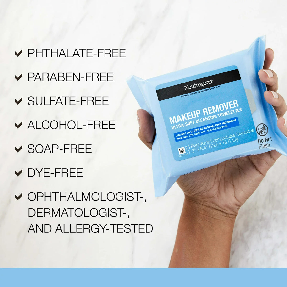 Makeup Remover Face Wipes - Ultra-Soft Pre-Moistened Cleansing Towelettes