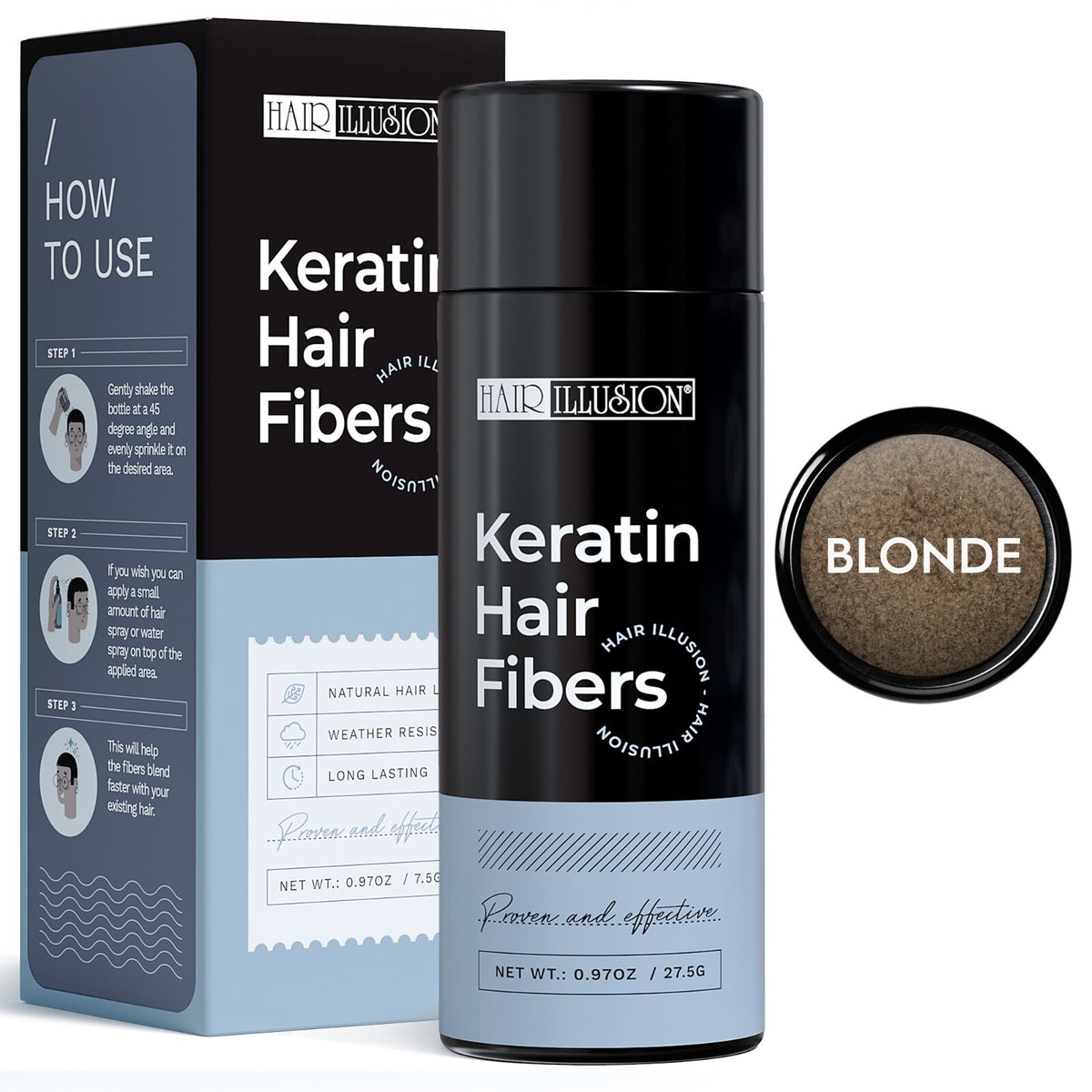 Keratin Hair Fibers for Bald Spots & Thinning Hair