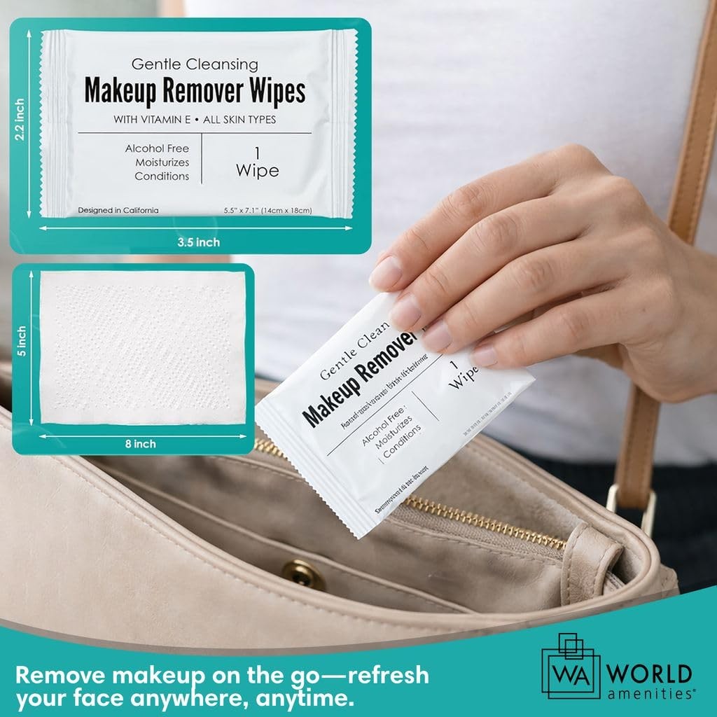 Makeup Remover Wipes Alcohol-Free Vitamin E Face Cleansing Towelettes