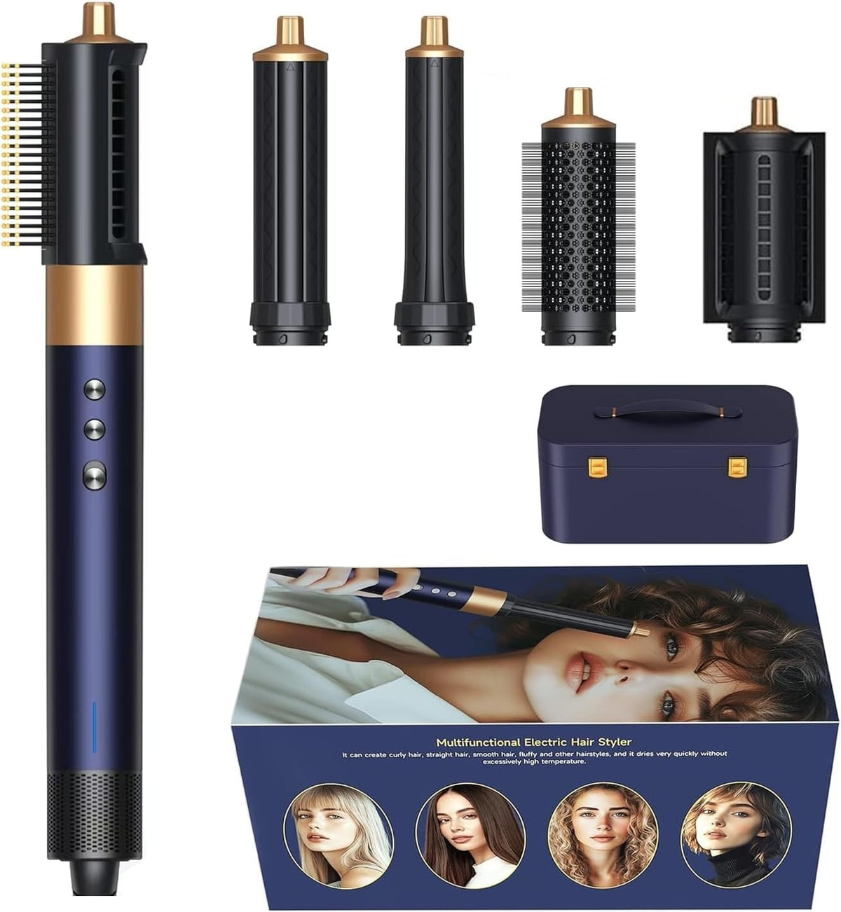 Leohaya All-in-1 Ionic High Speed Dryer Brush & Auto-Wrap Curlers