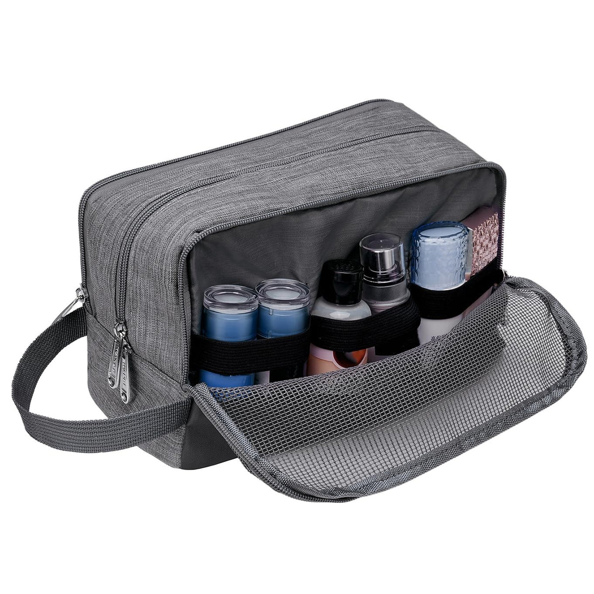 Water-Resistant Men’s Hanging Toiletry Bag with Multiple Compartments
