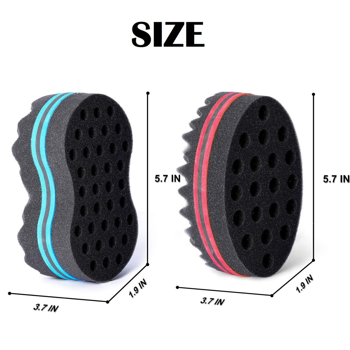Hair Twist Curl Sponge Set for Dreadlocks & Afro Styling - Reusable 2-Pack