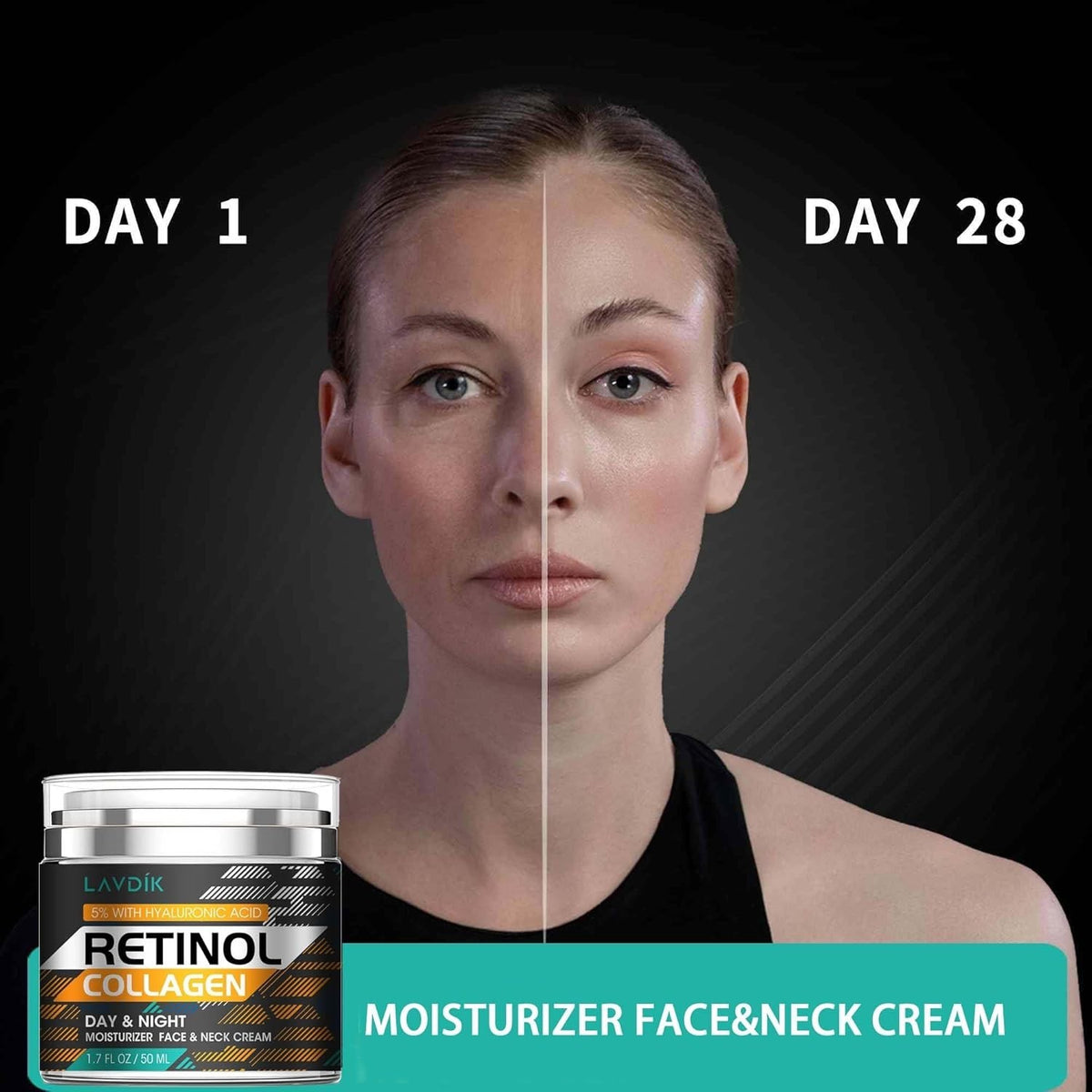 Anti-Aging Face Cream with Retinol Collagen for Wrinkle Reduction & Hydration