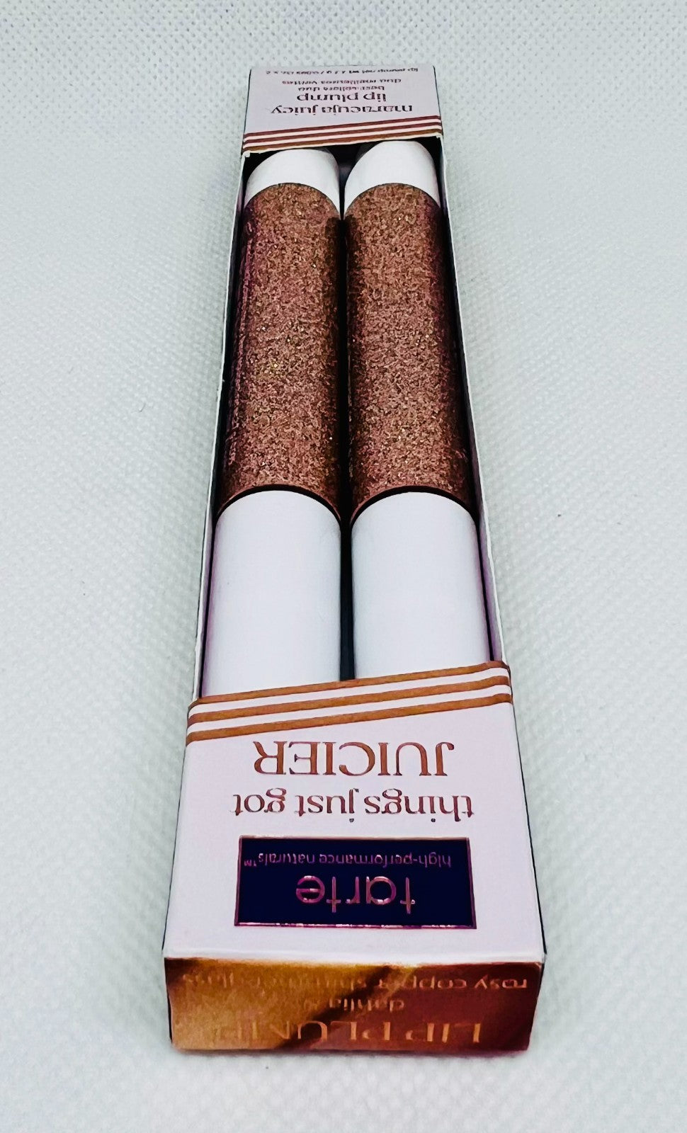 Lip Gloss Duo with Shimmer Finish - Dahlia & Rosy Copper - Full Size