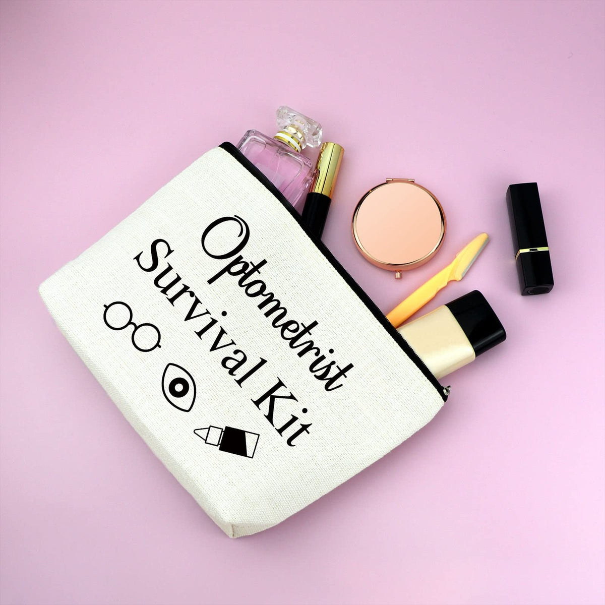 Optometry Graduation Gift Cosmetic Bag Eye Doctor Vision Makeup Pouch Travel