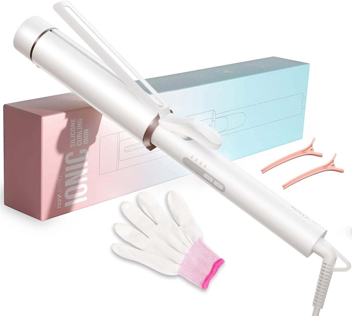 Large Barrel Curling Wand 1.5 Inch for Long Hair Ceramic Ionic Styling Tool