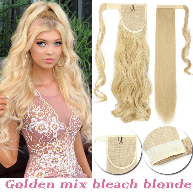 Clip-In Thick Hair Ponytail Extension - Real Human Hair, Various Lengths & Colors