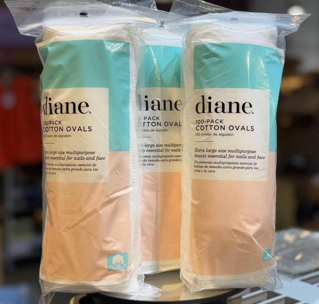 Diane 300 Count Cotton Facial Rounds Multi-Layer 3.5 x 2.75 inches - 100% Pure Cotton
