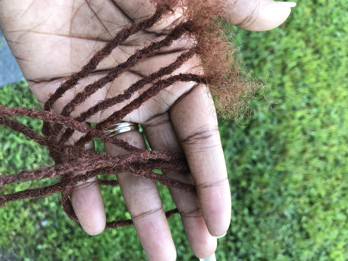 100% Human Hair Dreadlocks Handmade - Afro Kinky Small .2cm 10 Per