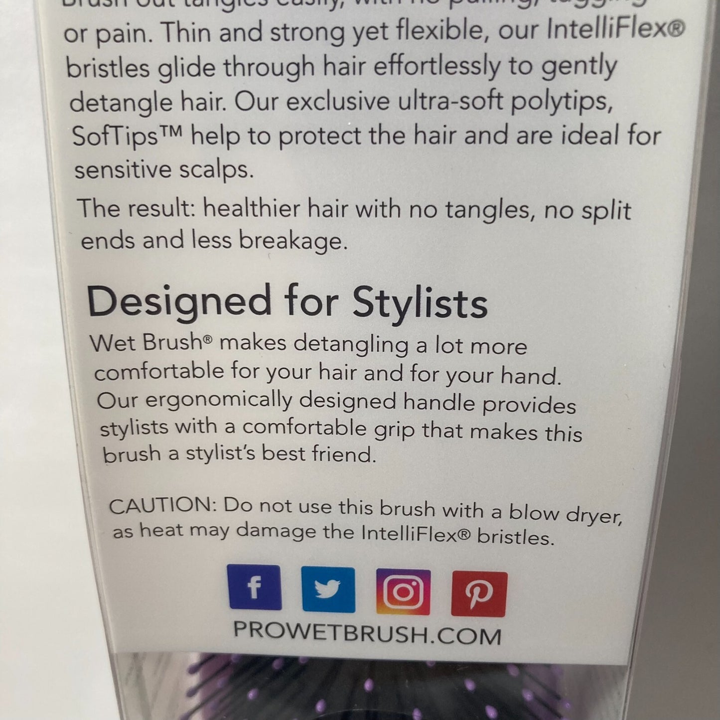 Wet Brush Pro Detangle Hair Brush - Professional Purple Styling Tool