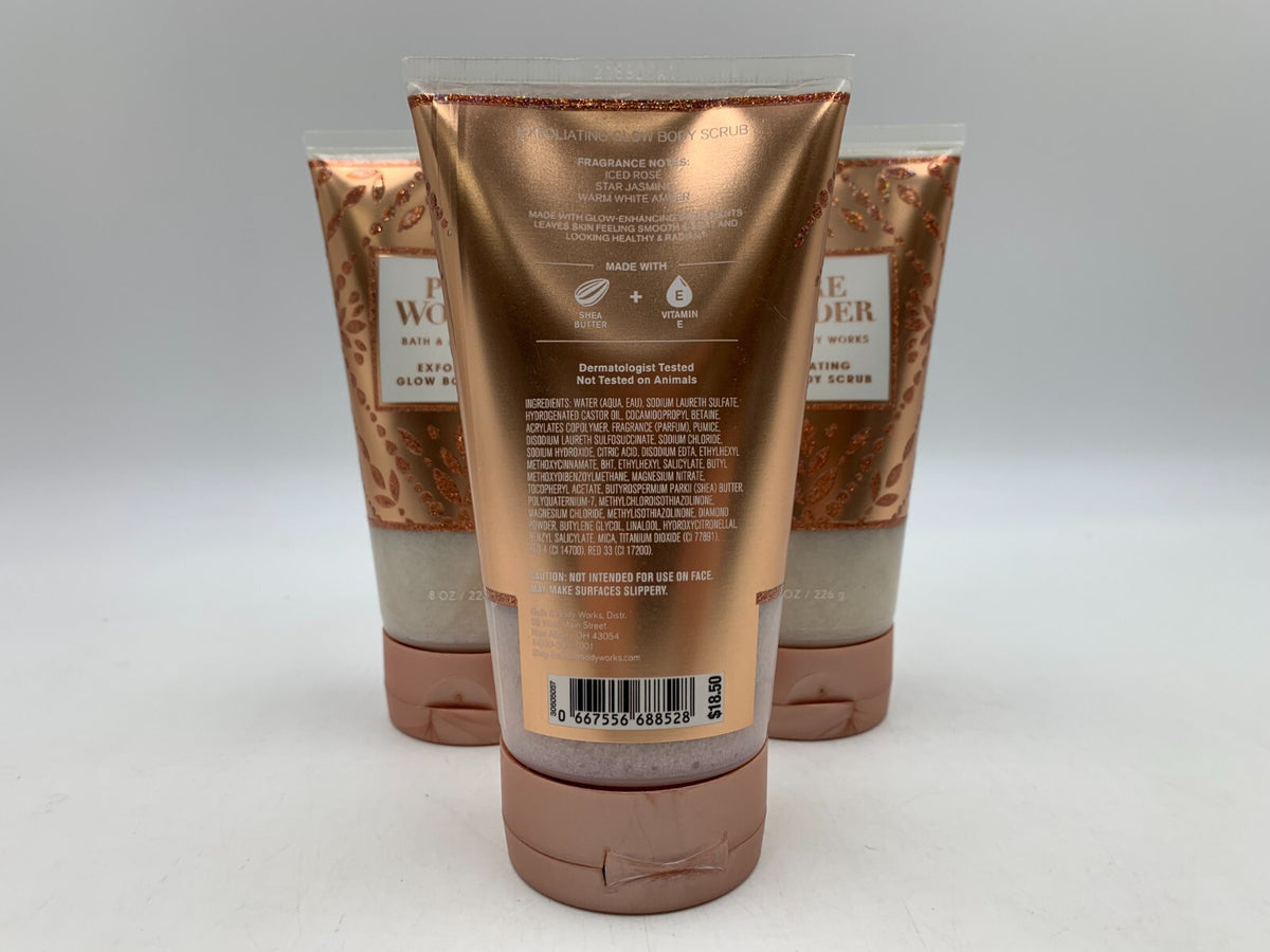 Bath & Body Works Pure Wonder Exfoliating Glow Scrub 8 oz S/3 #911G