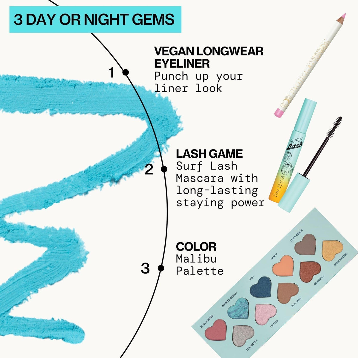 Waterproof Pastel Blue Eyeliner Pencil - Longwear, Smudge-Proof, Vegan