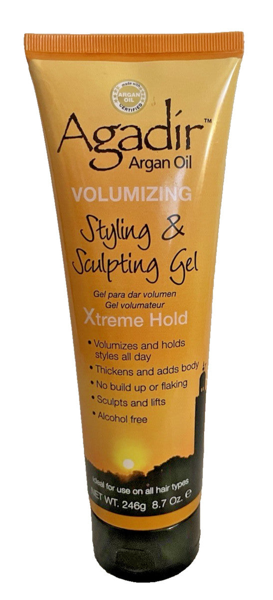 Agadir Argan Oil Volumizing Hair Styling Gel - Extreme Hold 8.7 Oz