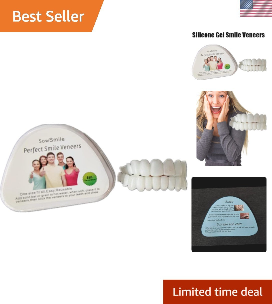 Realistic Silicone Teeth Veneers Covers for Adults – Easy Smile Transformation
