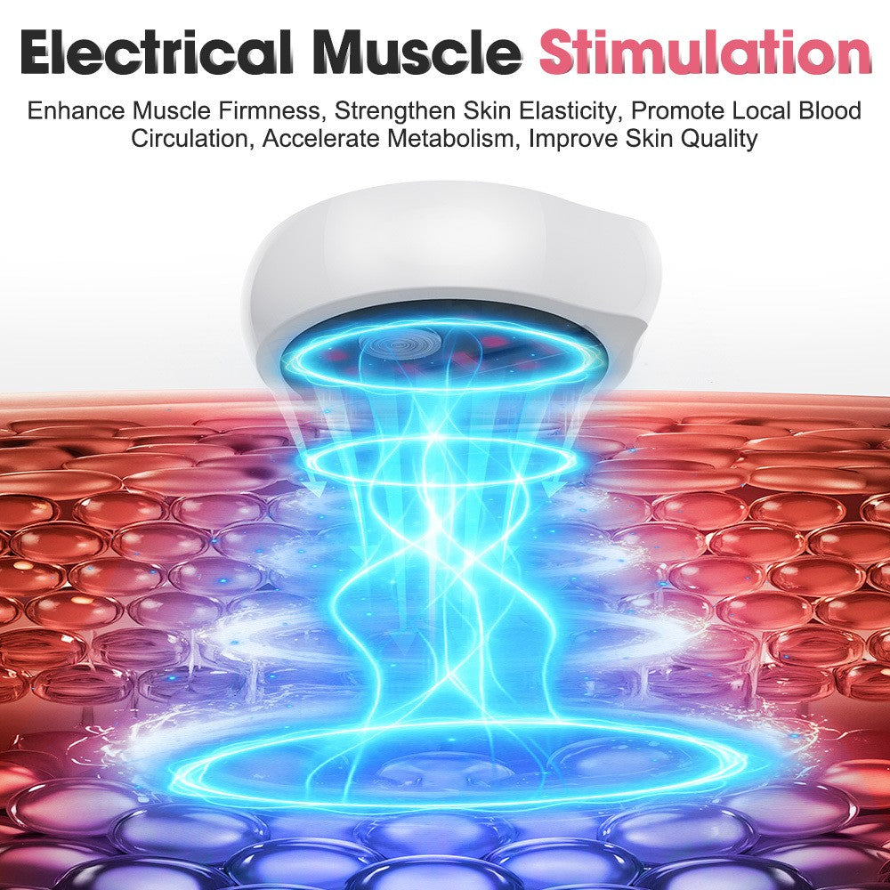 Microcurrent Red Light Therapy Eye & Facial Massager for Dark Circles & Skin Tightening