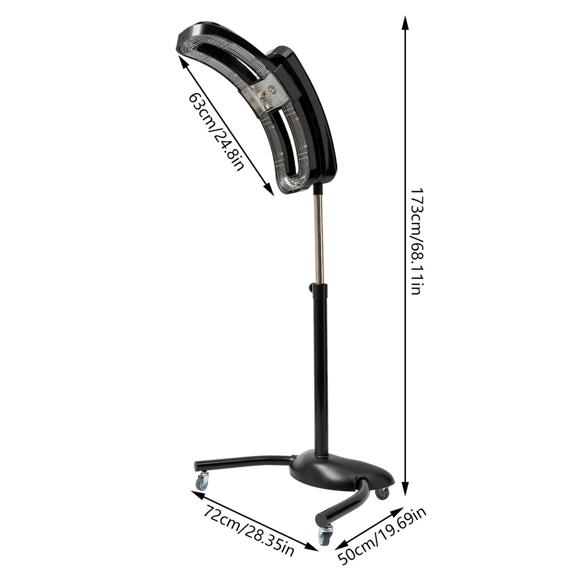 Rotating Hair Color Processor Heater Stand with Adjustable Heat and Remote Control