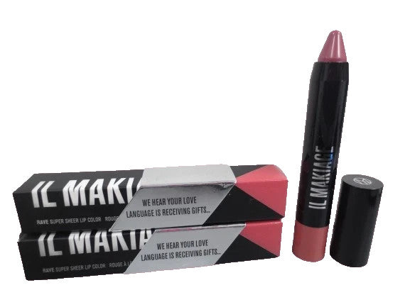 Il Makiage Rave Super Sheer Lip Color 463 Rio - 0.08 oz (Boxed, Set of 2)