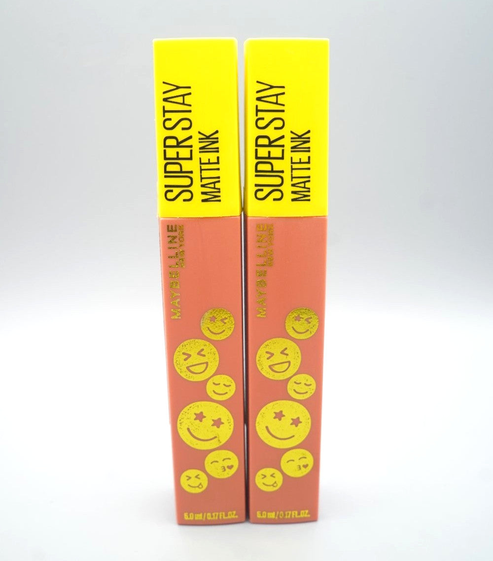 Maybelline Super Stay Matte Ink Liquid Lipstick 430 Meditator 2 Pack - Limited Emoji Packaging