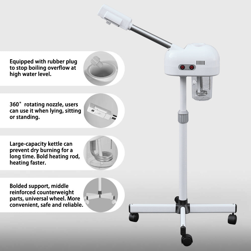 Ozone Facial Steamer with Hot Mist - Professional Salon Machine