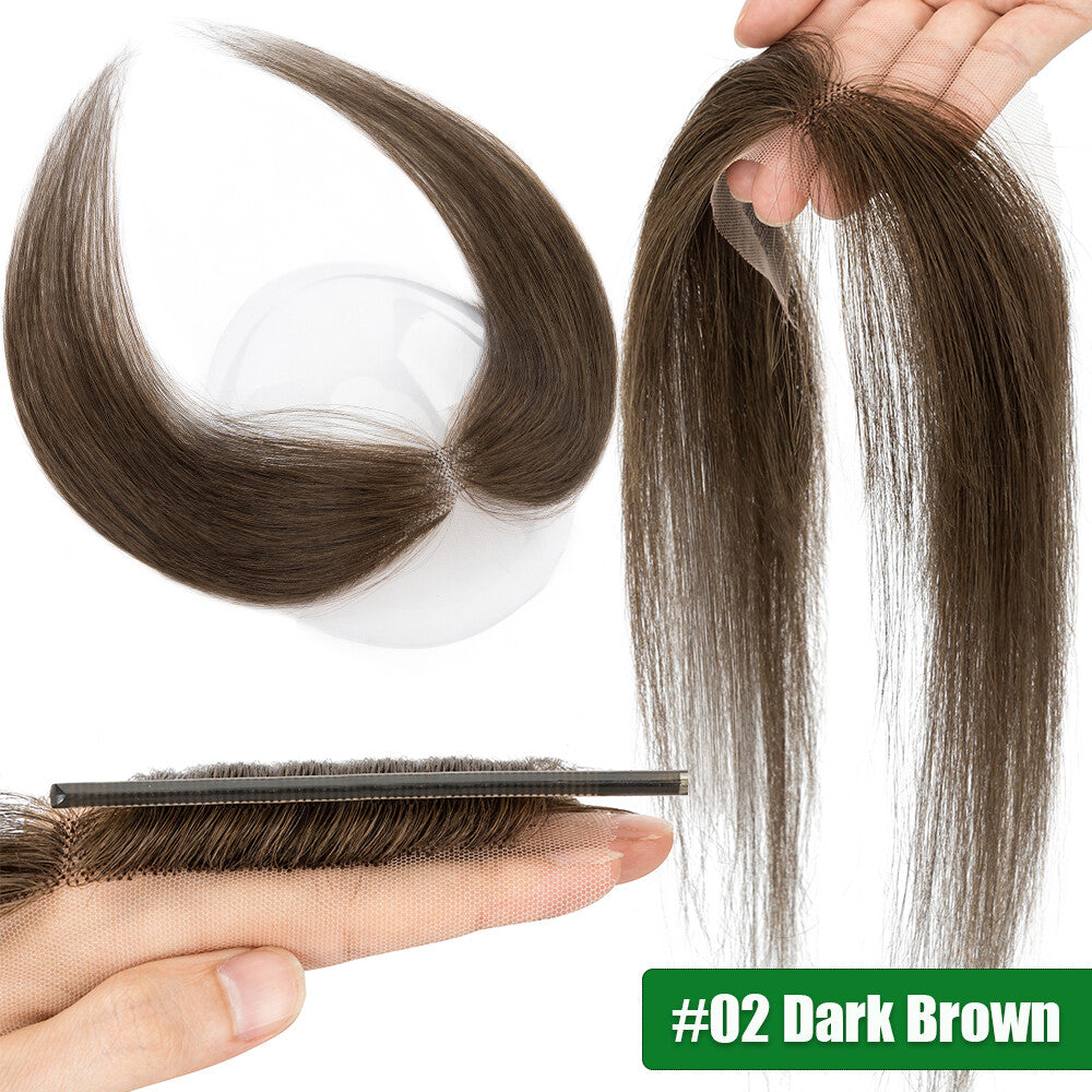 Men's Thin Skin Hair Replacement Toupee Human Hair System with Full PU Base