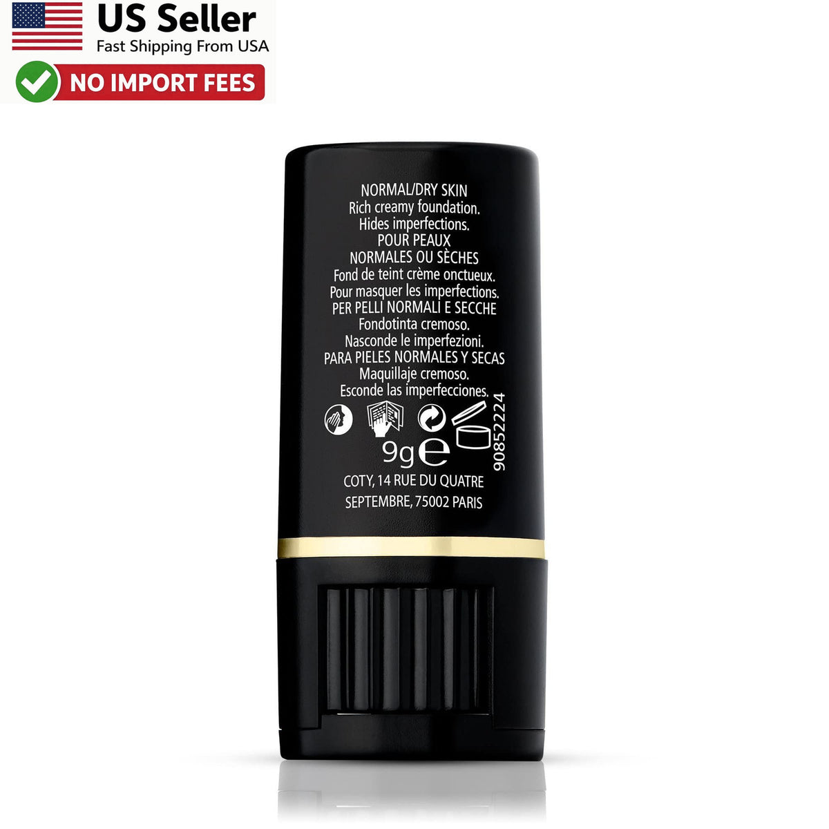 High Coverage Foundation Stick - True Beige, 0.31 Oz Makeup for Face & Blemish Concealing