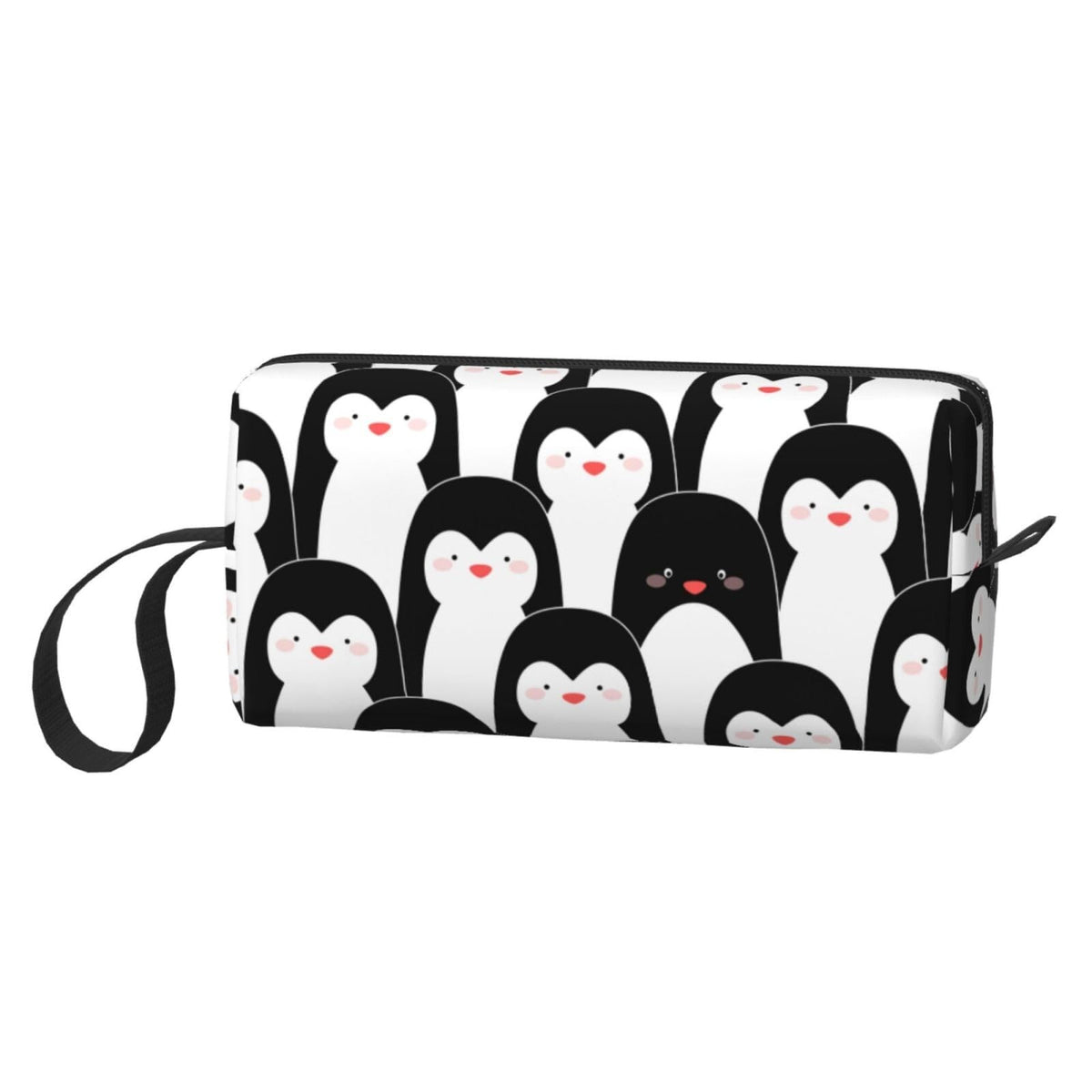 Cute Penguin Makeup Bag Organizer Small Cosmetic Travel Pouch with Handle