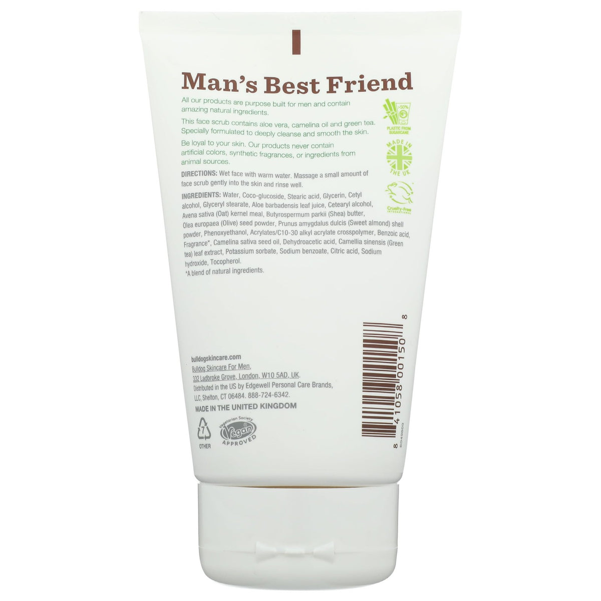 Bulldog Mens Skincare and Grooming Original Face Scrub, 4.2 Fluid