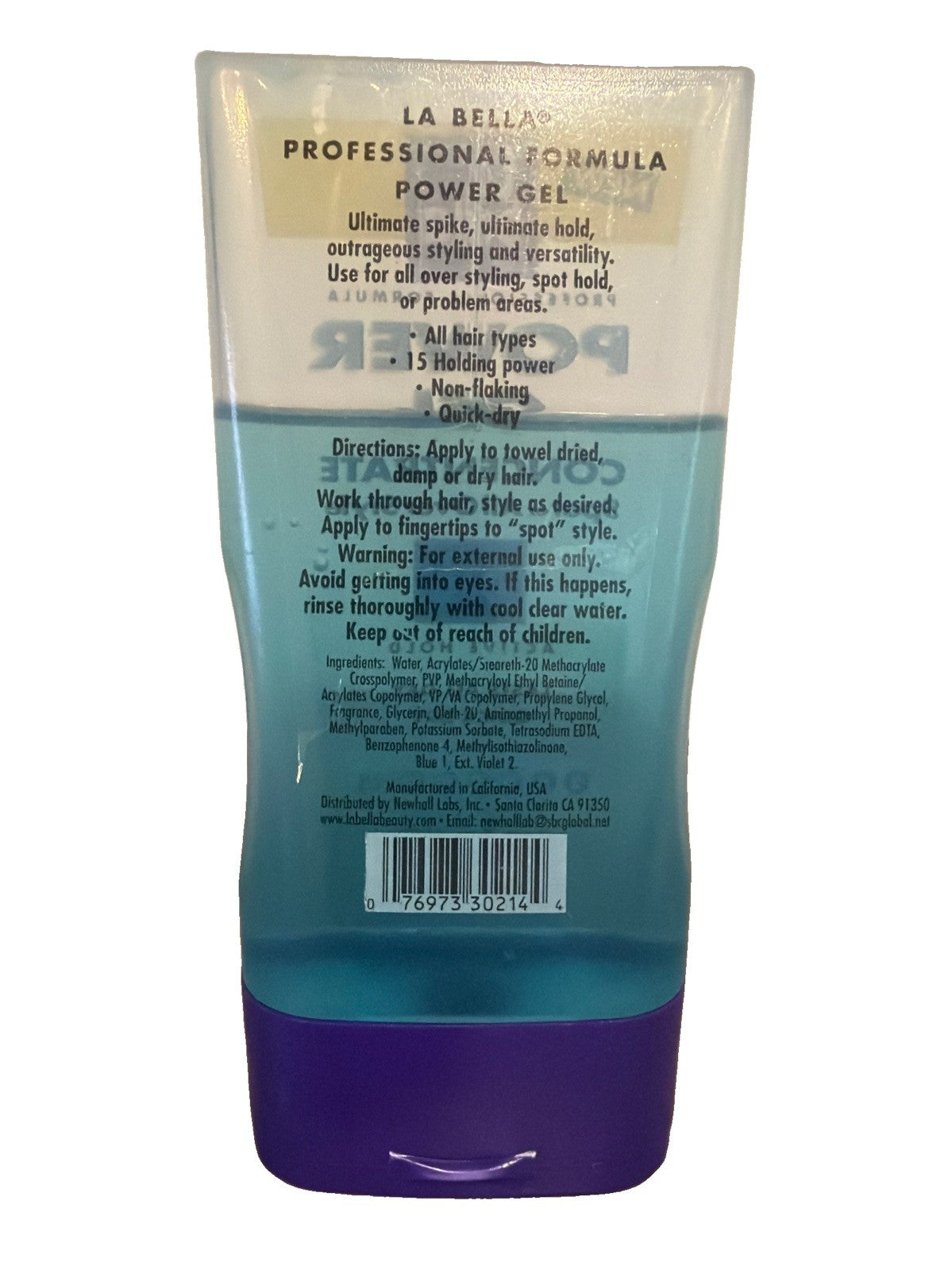 Power Gel Hair Styling Gel Active Hold 7oz - Professional Formula