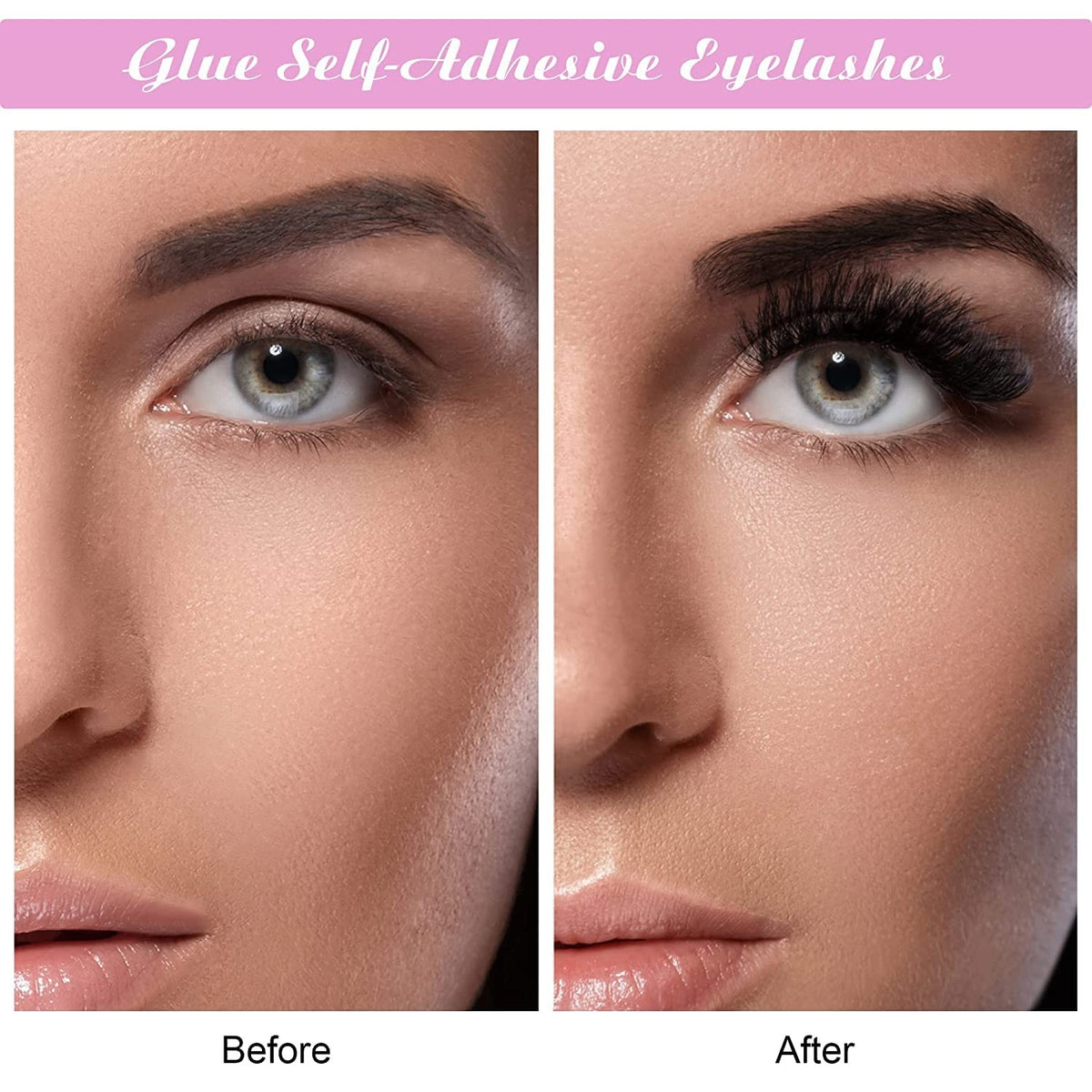 Reusable Self-Adhesive 3D Mink False Eyelashes - Natural, Long, Thick Styles