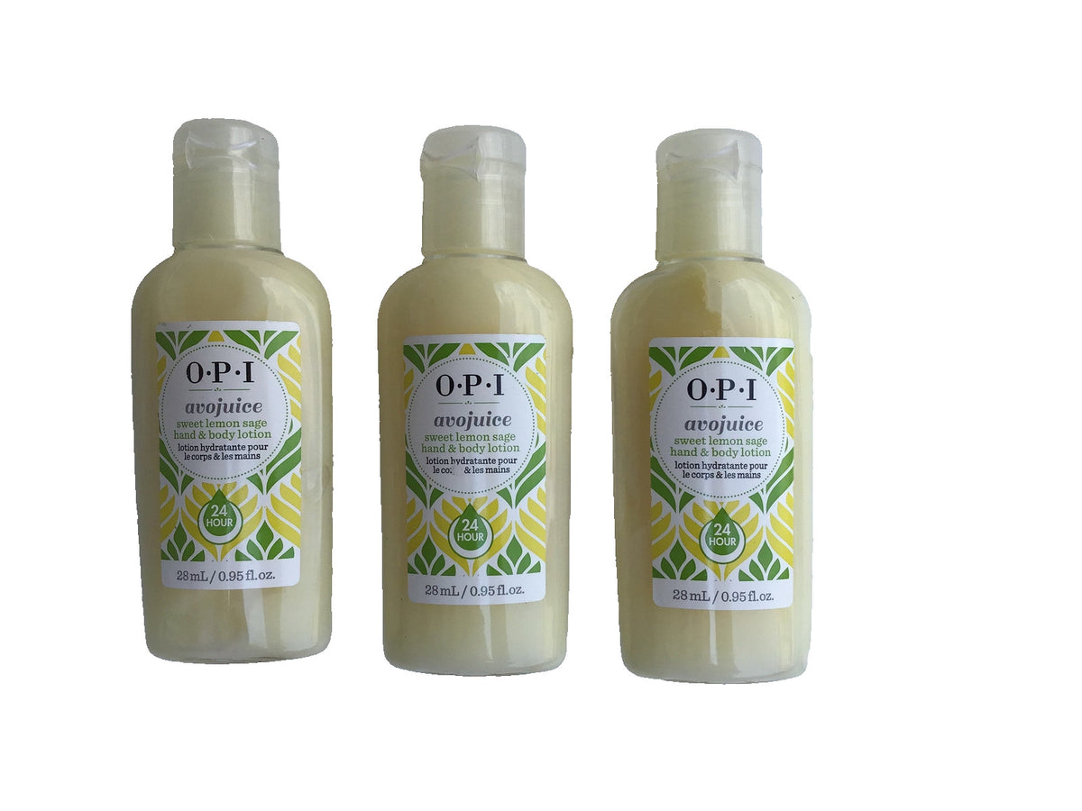 OPI Avojuice Sweet Lemon Sage Hand and Body Lotion 0.95 oz Pack of 3