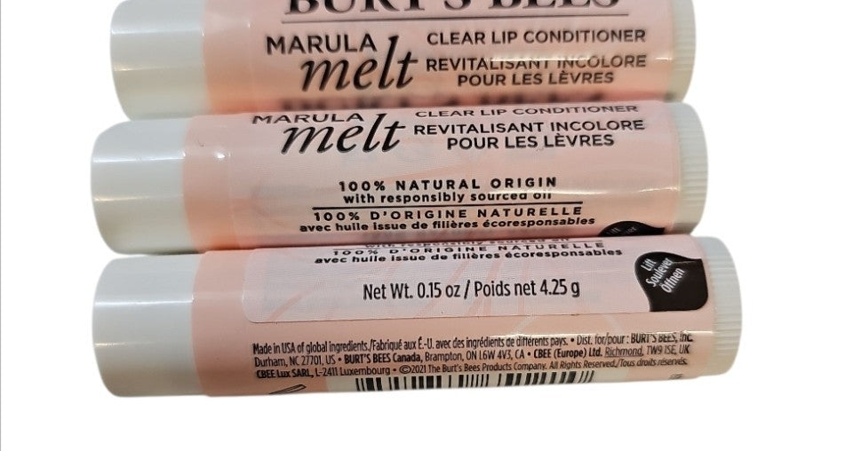 4 Pack Natural Lip Conditioner with Marula Oil - Burt's Bees