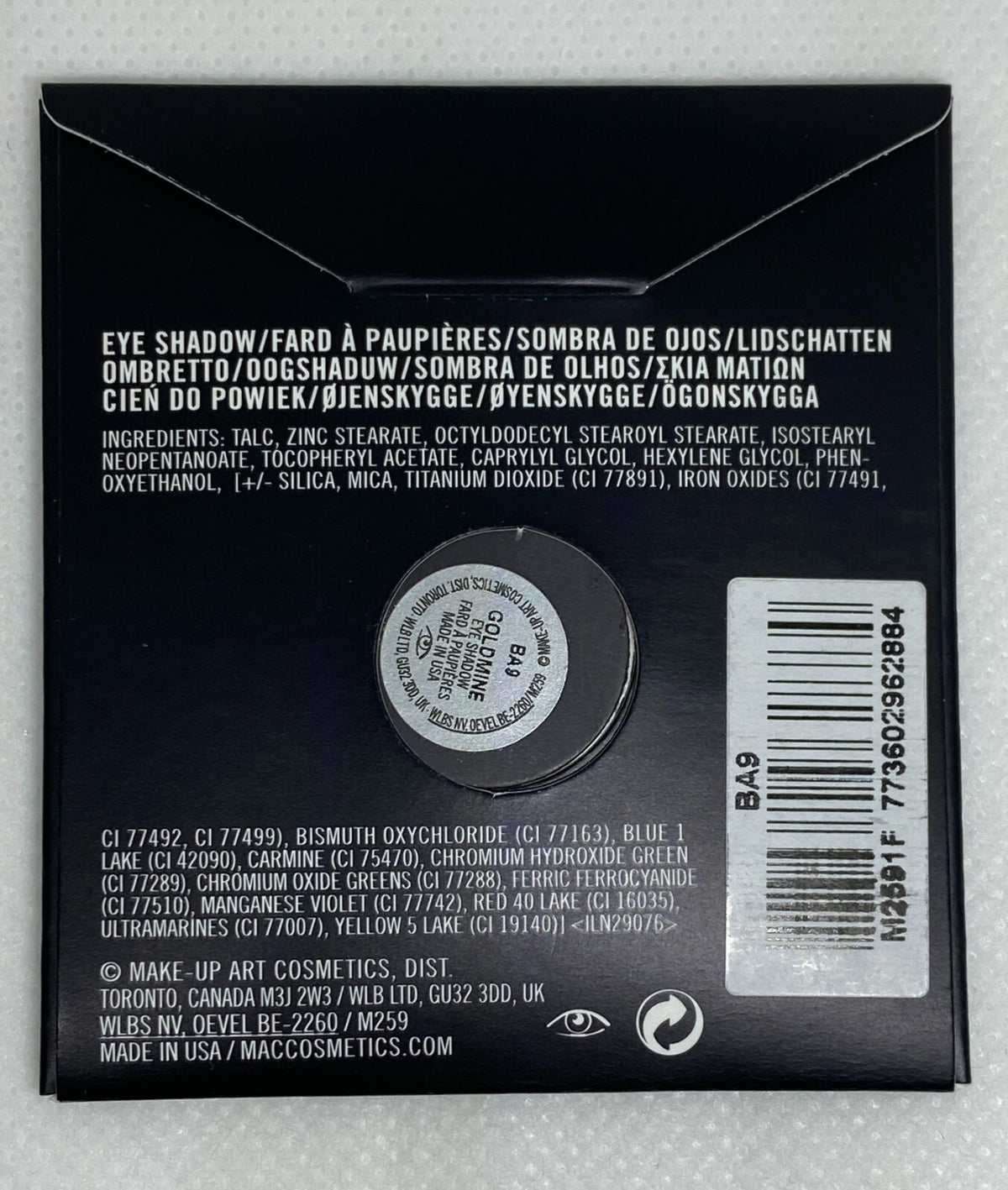 MAC Eyeshadow Refill Pan - Custom Shade Selection for Eye Makeup