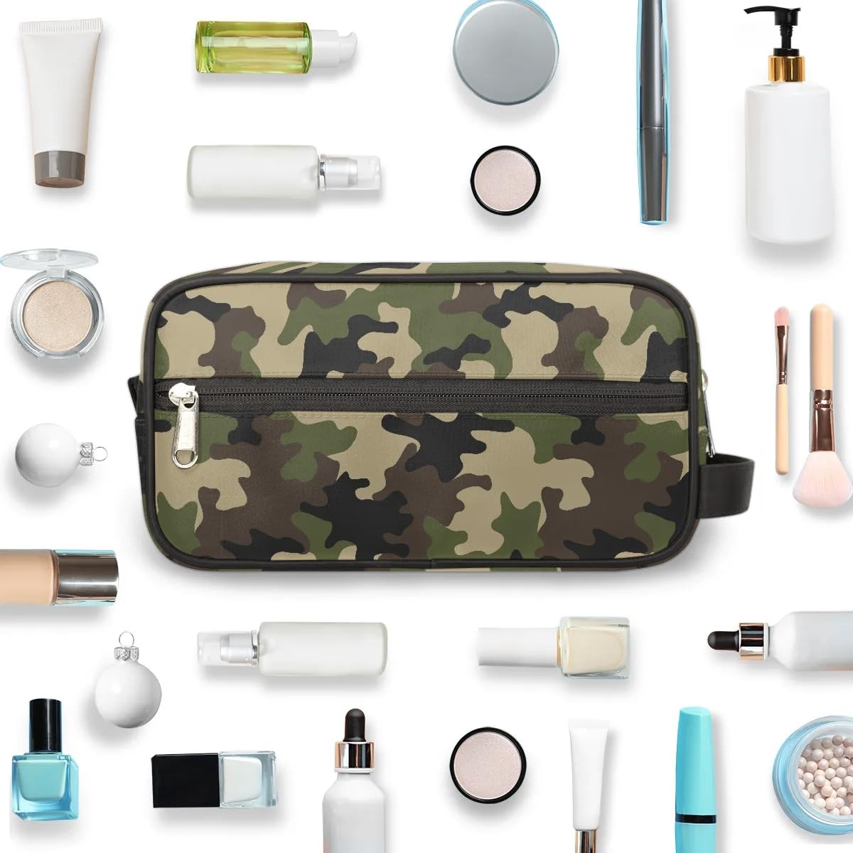 Kids Travel Toiletry Bag Camo Camouflage Hanging Waterproof Organizer