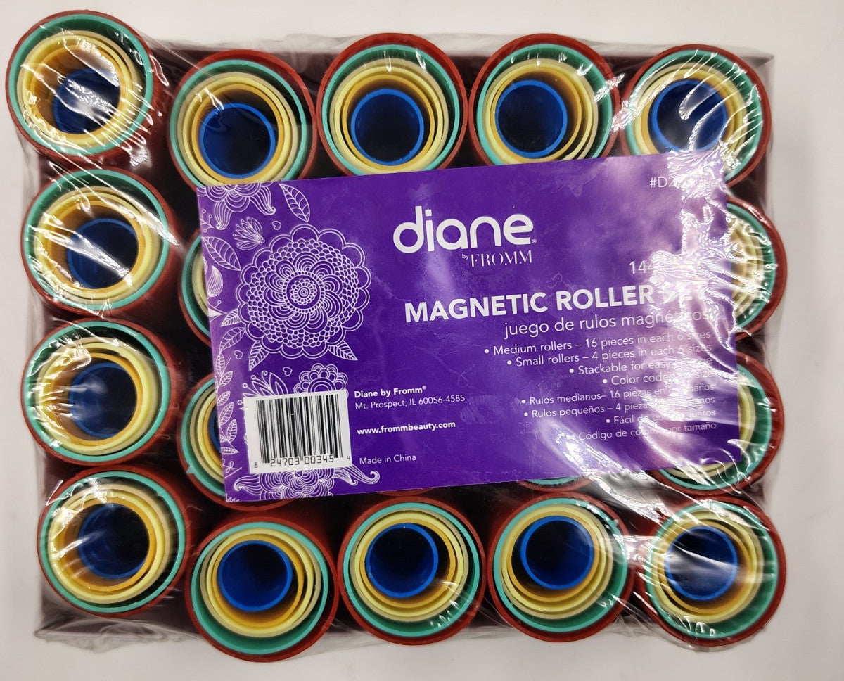 Magnetic Hair Roller Set 144 Pieces Color Coded by Size for Styling
