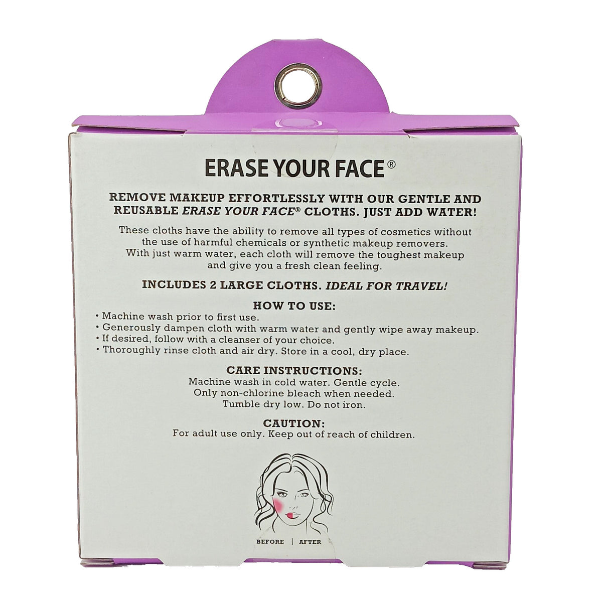 Reusable Makeup Removing Cloths for Sensitive Skin - 2 Pack