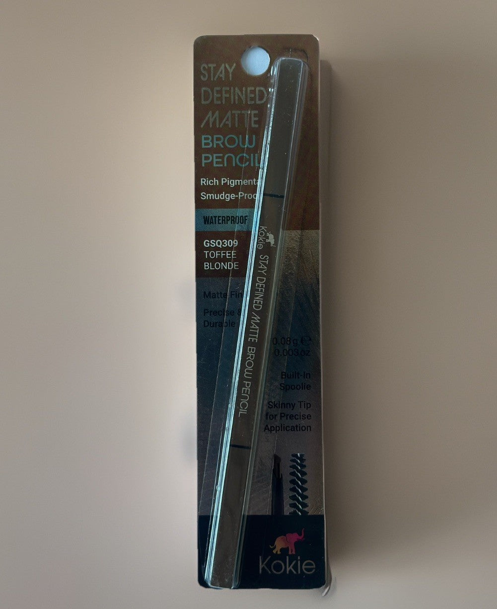Set of 3 Waterproof Matte Brow Pencils - Toffee Blonde, Precise & Smudge-Proof