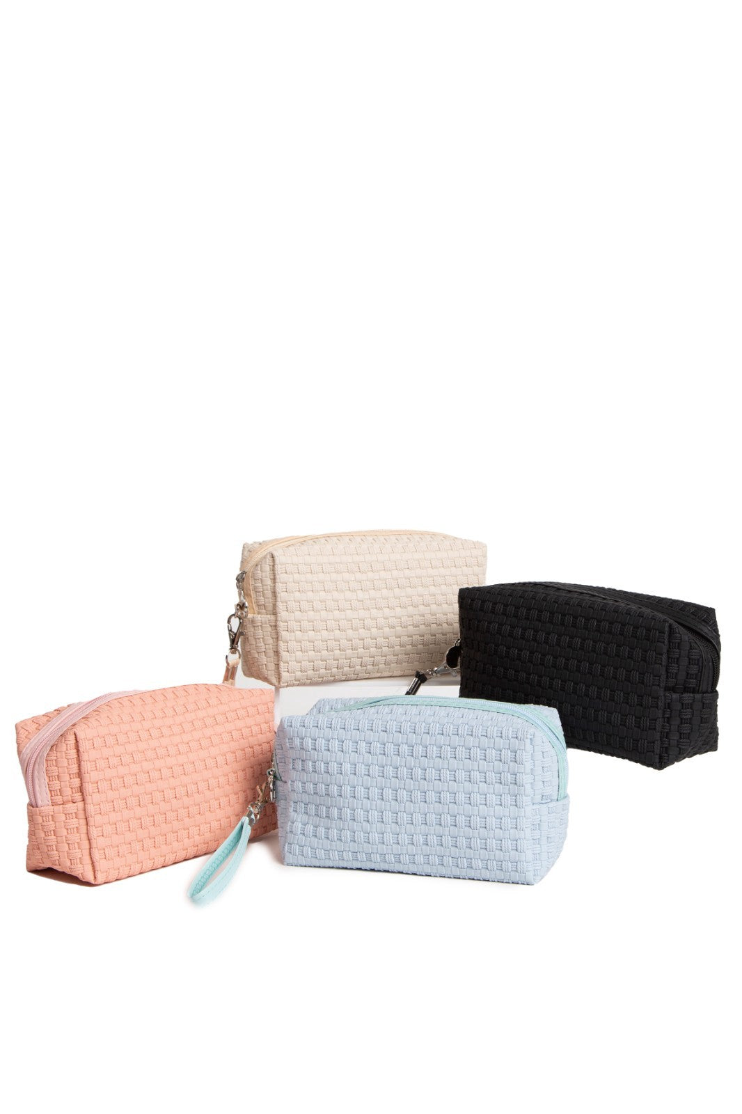 Large Travel Pouch with Zipper Closure and Detachable Wristlet - Multiple Colors
