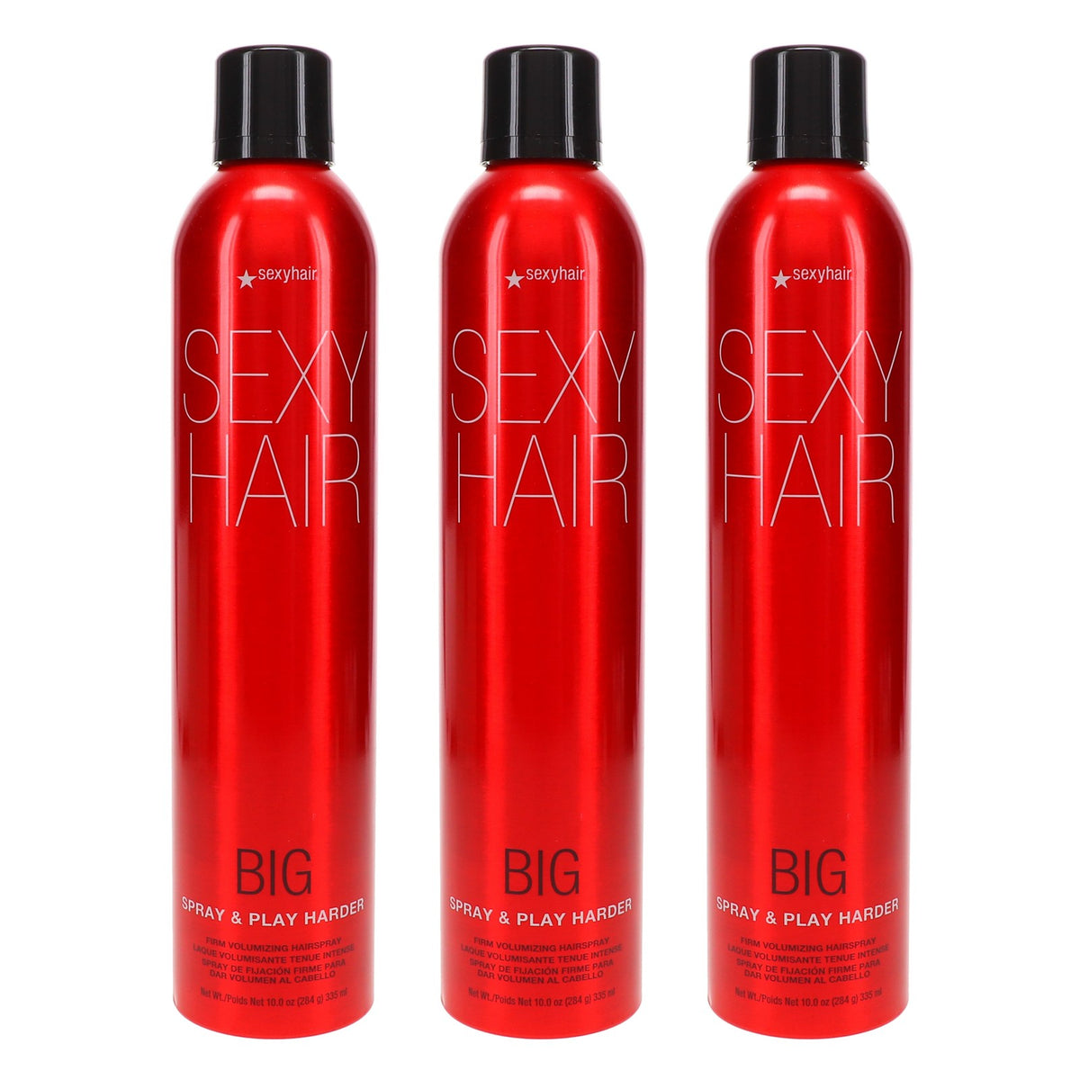Firm Volumizing Hairspray - 10oz, UV & Humidity Resistant, 3 Pack